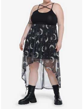 Celestial Hi-Low Strappy Dress Plus Size, , hi-res