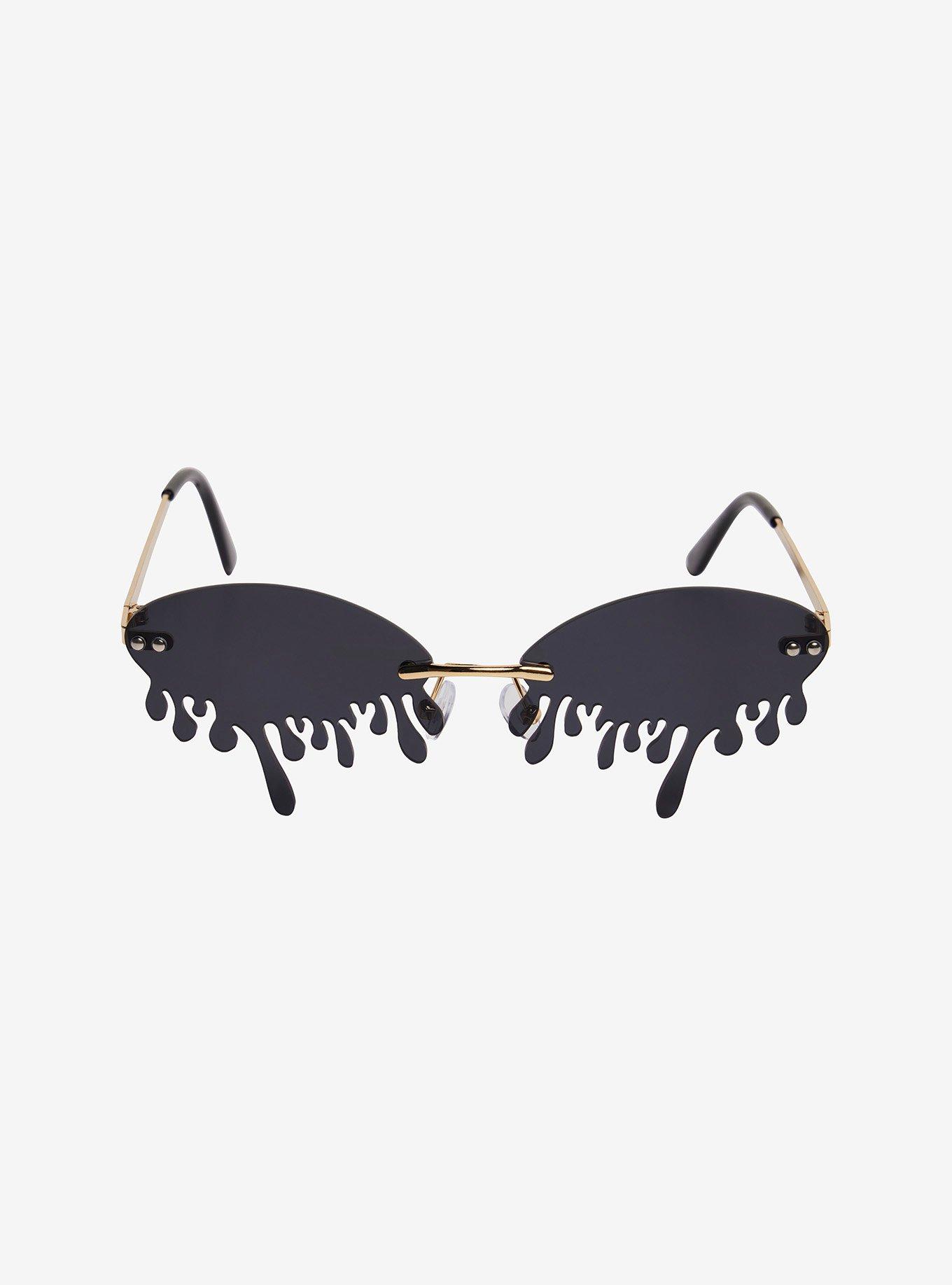 Black Drip Sunglasses, , alternate
