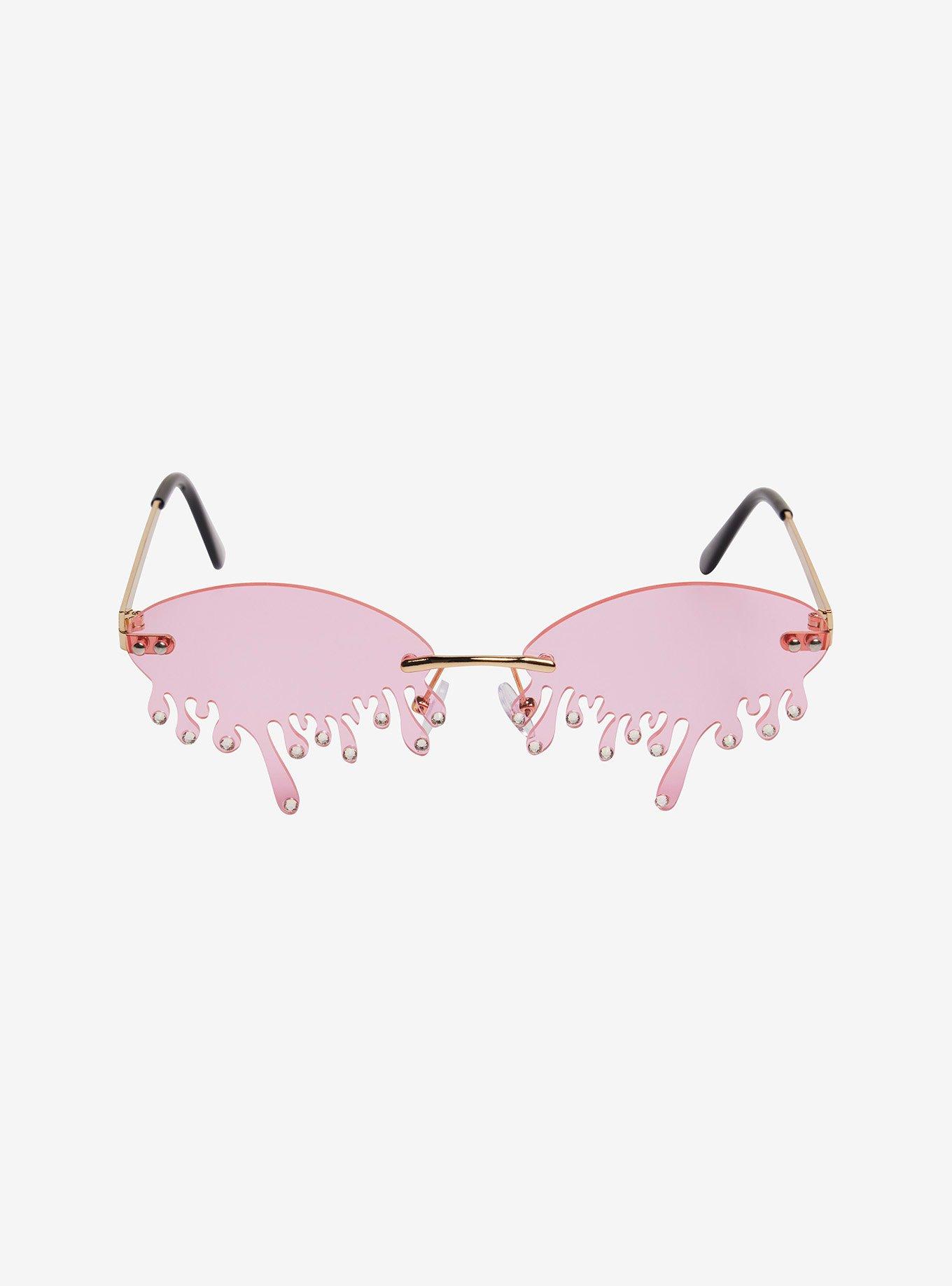 Pink Jewels Drip Sunglasses, , alternate