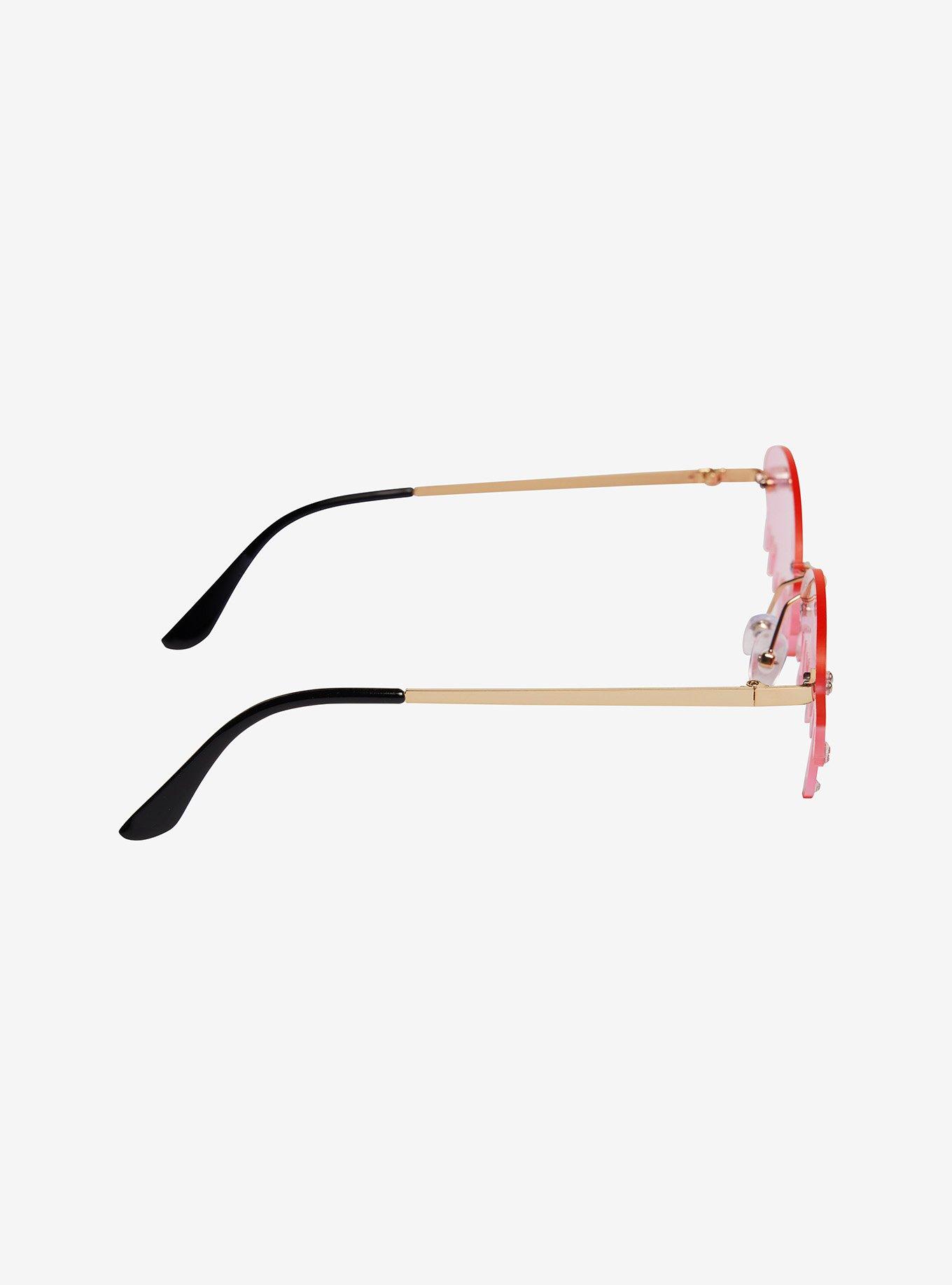 Pink Jewels Drip Sunglasses, , alternate