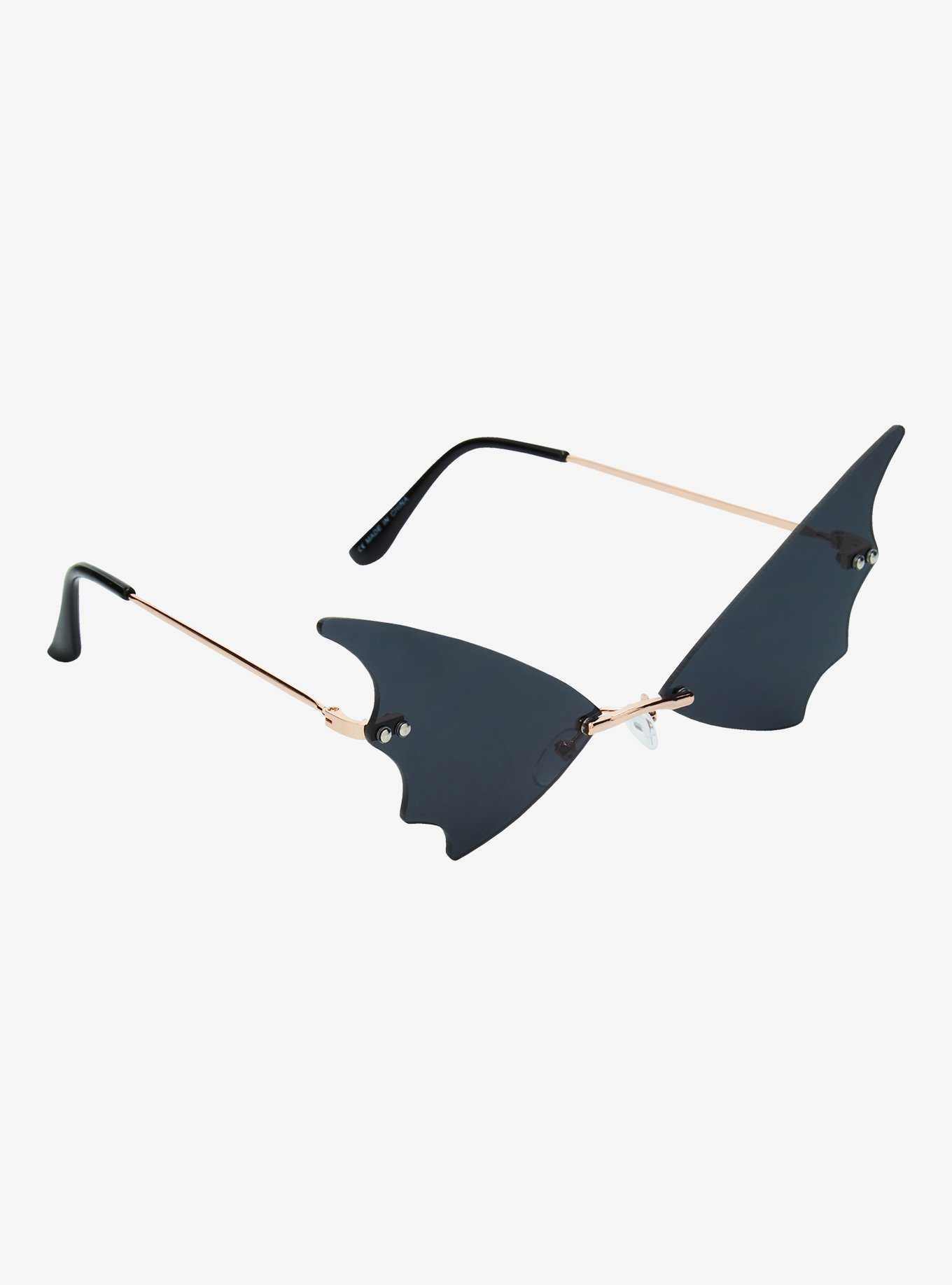 Black Bat Wing Sunglasses, , hi-res