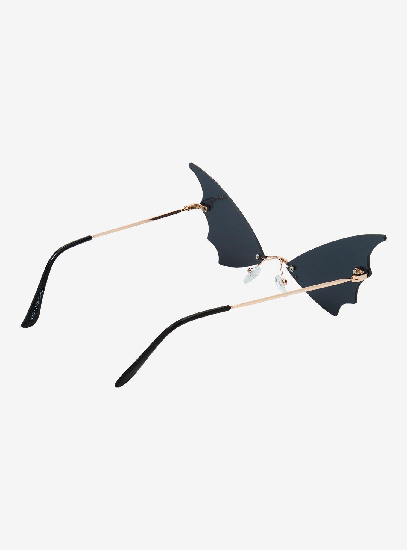 Black Bat Wing Sunglasses, , alternate