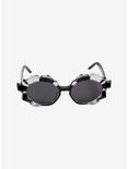Black & Clear Crystal Effect Sunglasses, , alternate