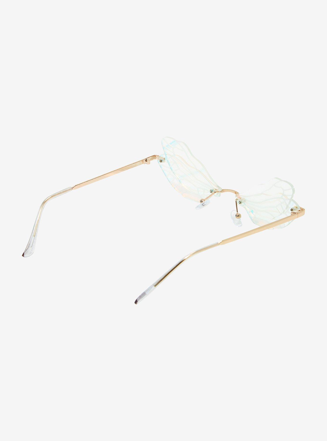 Holographic Butterfly Wing Sunglasses, , alternate