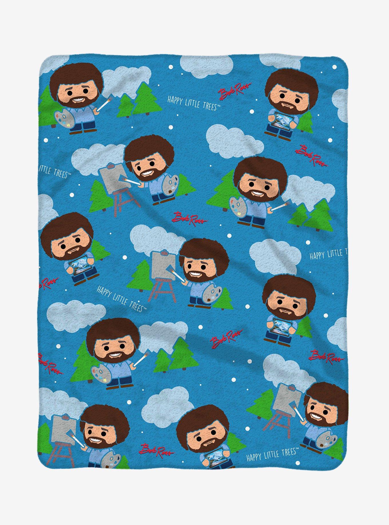 Bob Ross Raschel Throw Blanket, , alternate