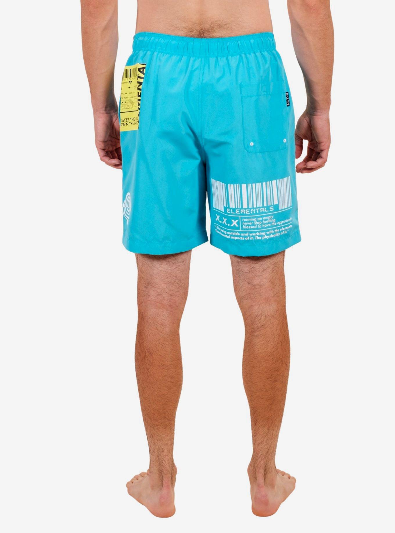 Blue Elemental Swim Trunks, BLUE, alternate
