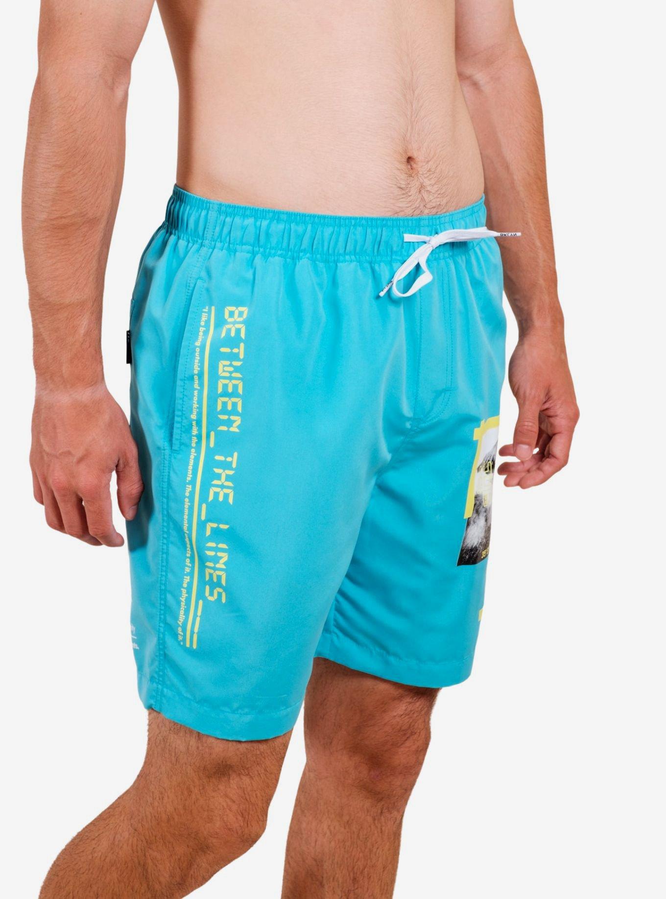Blue Elemental Swim Trunks, BLUE, alternate