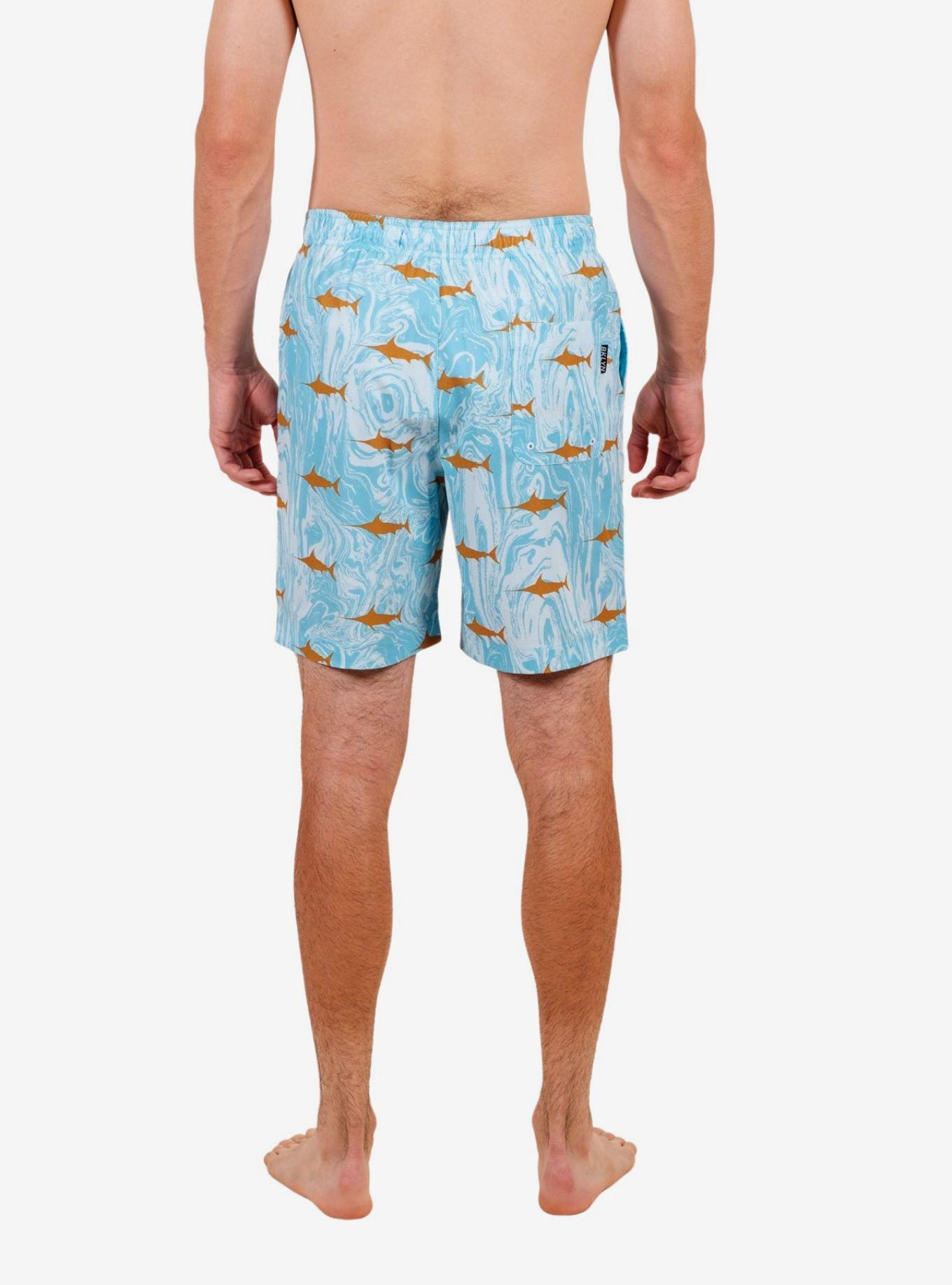 Blue Marble Swordfish Swim Trunks, BLUE, alternate