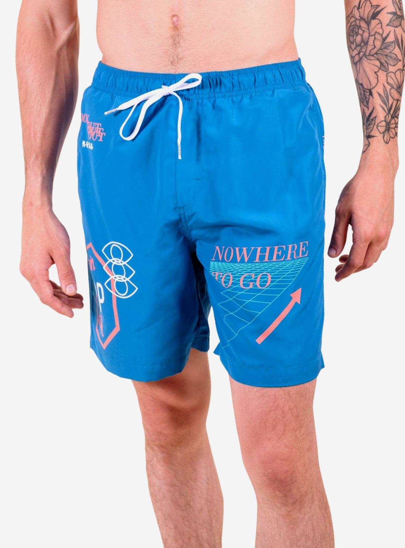 Blue Nowhere To Go Swim Trunks, BLUE, alternate