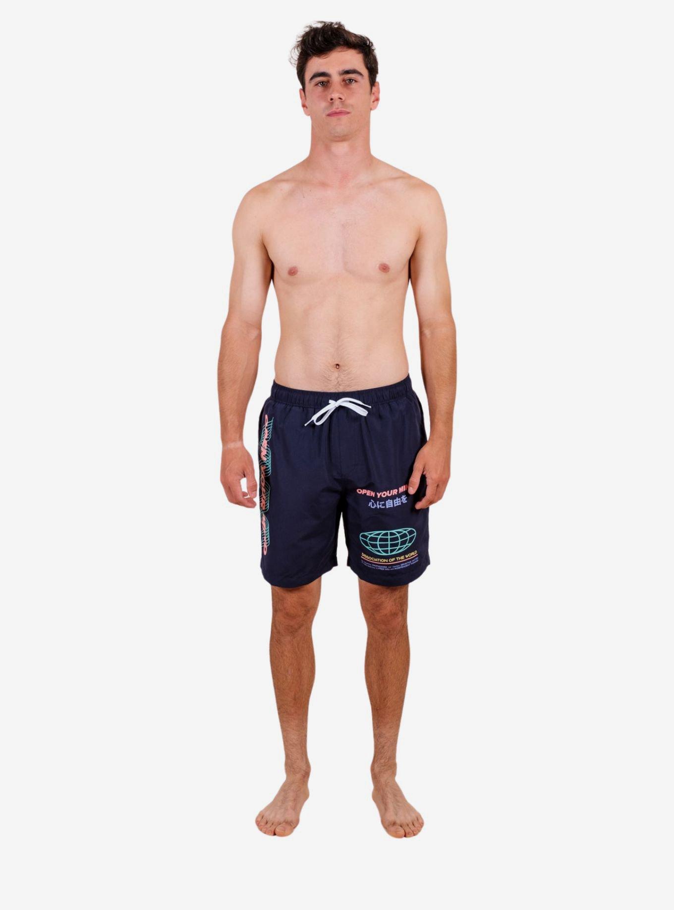 Blue Open Your Mind Swim Trunks, BLUE, alternate