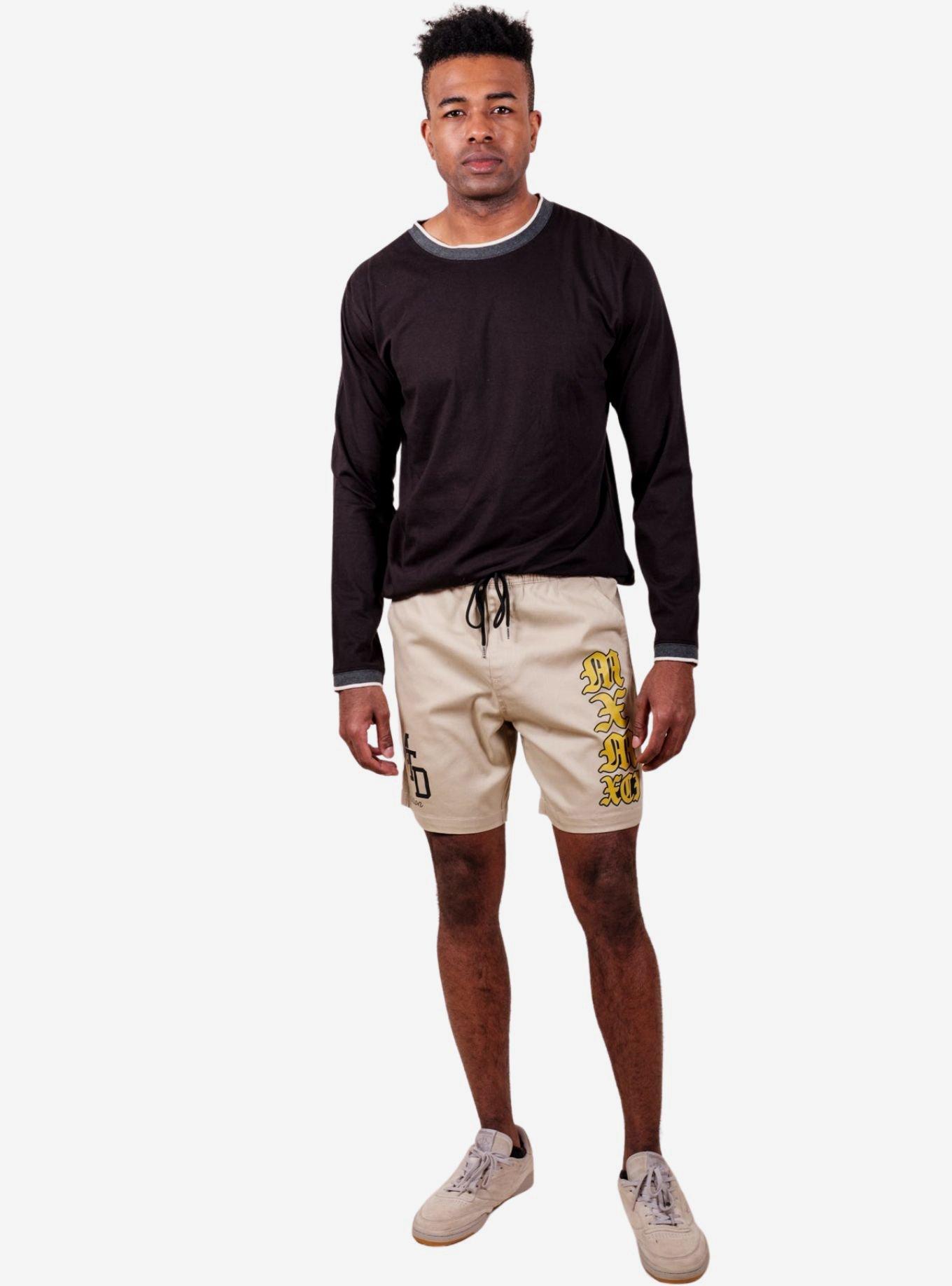 Khaki Collegiate Twill Shorts, KHAKI, alternate