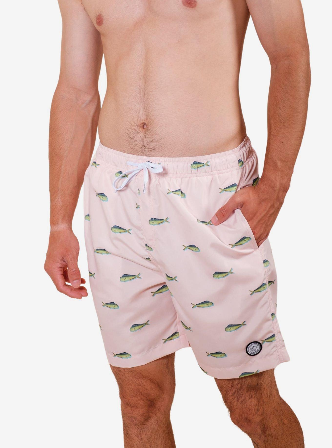 Light Pink Mahi-Mahi Swim Trunks, LIGHT PINK, alternate