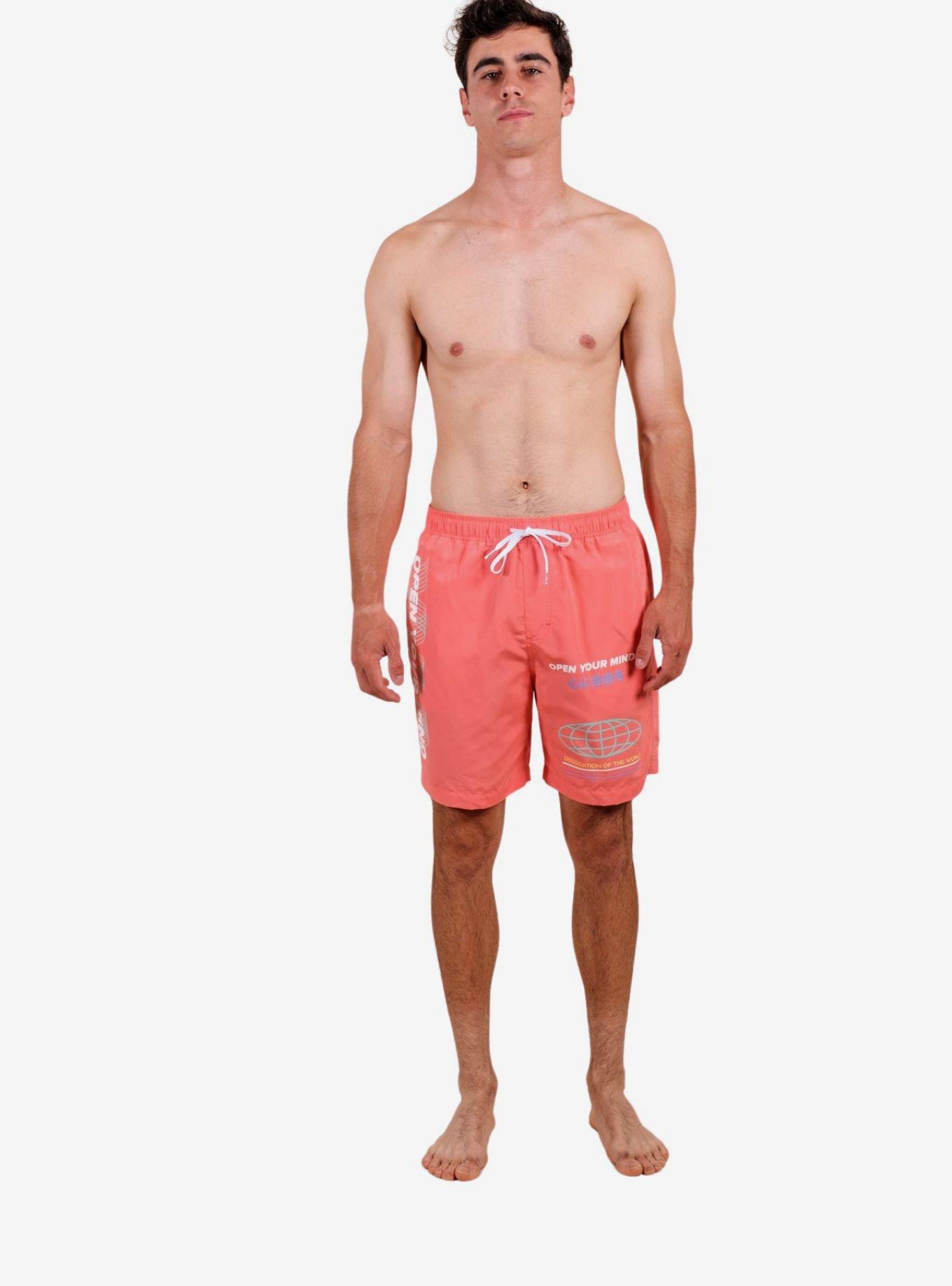 Pink Open Your Mind Swim Trunks, PINK, alternate