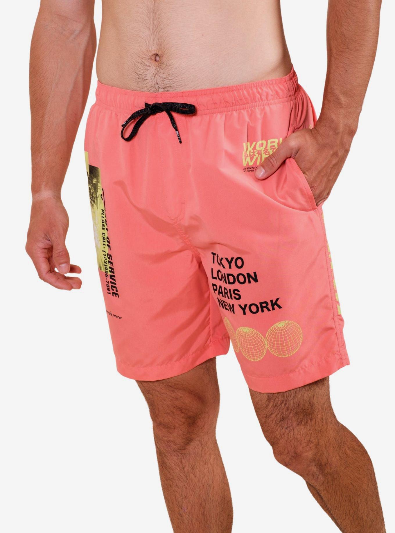 Pink Worldwide Swim Trunks, PINK, alternate