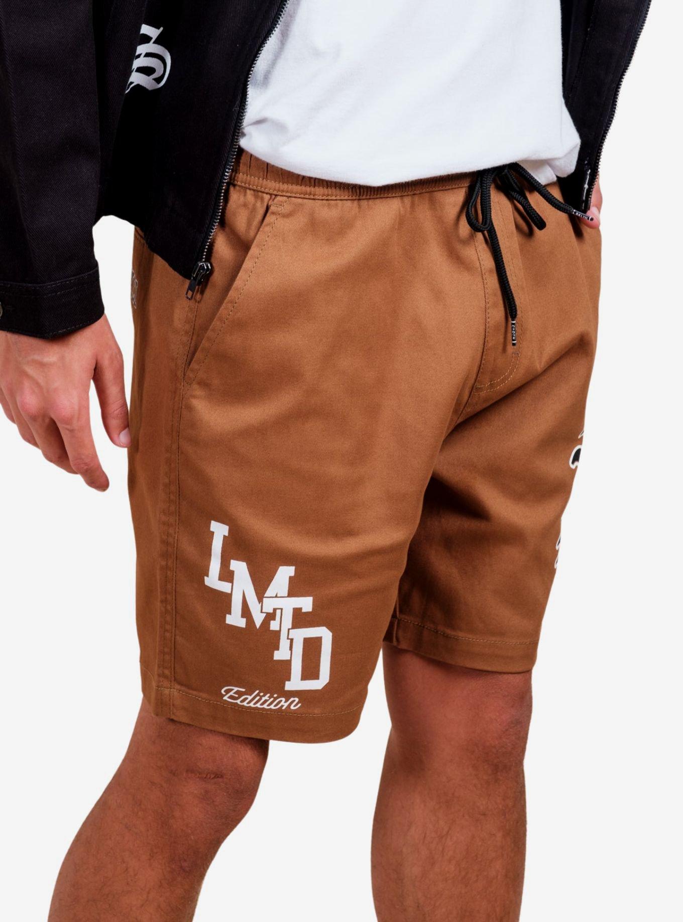 Tobacco Collegiate Twill Shorts, BROWN, alternate