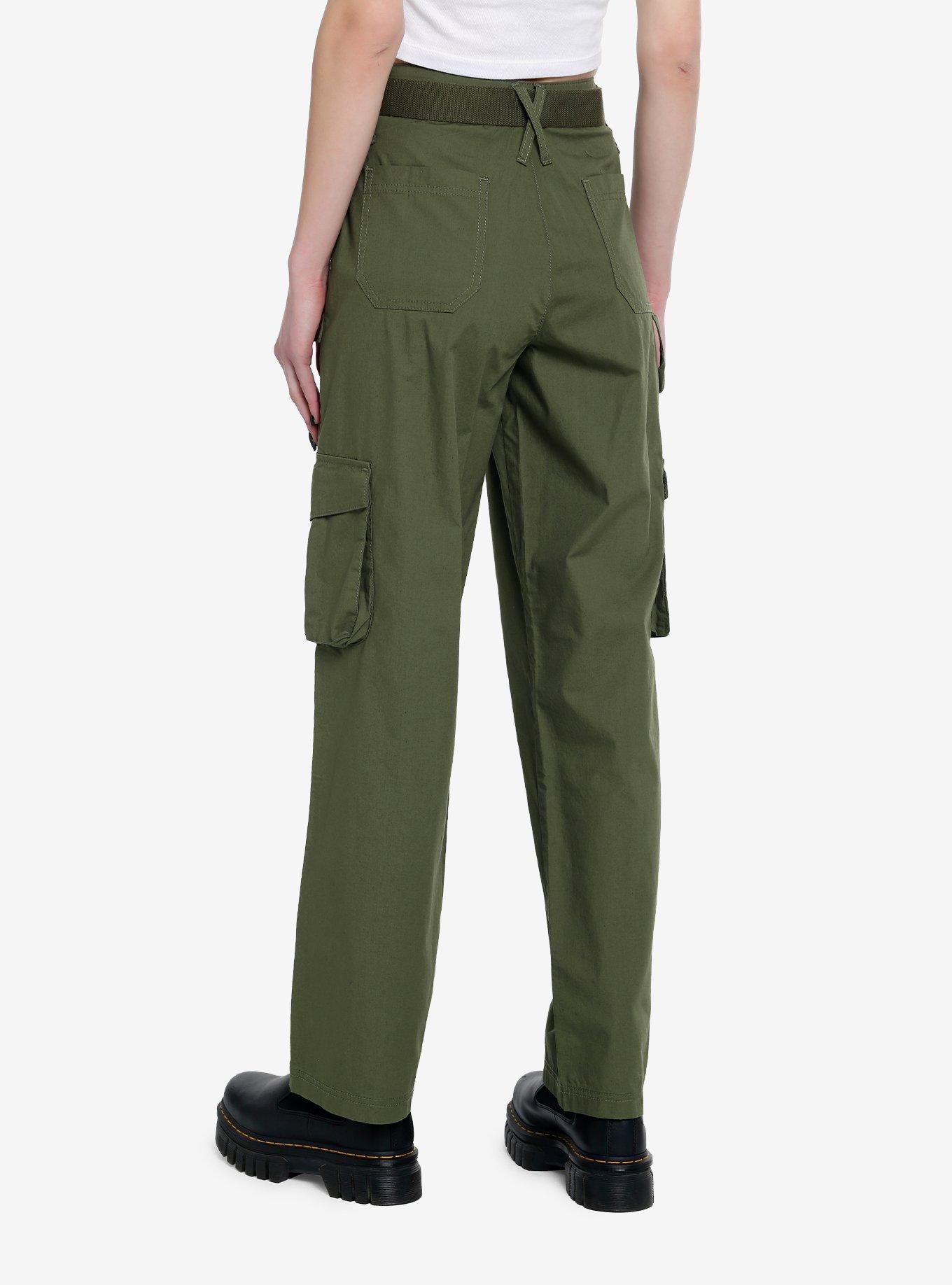 Green Cargo Work Pants, GREEN, alternate