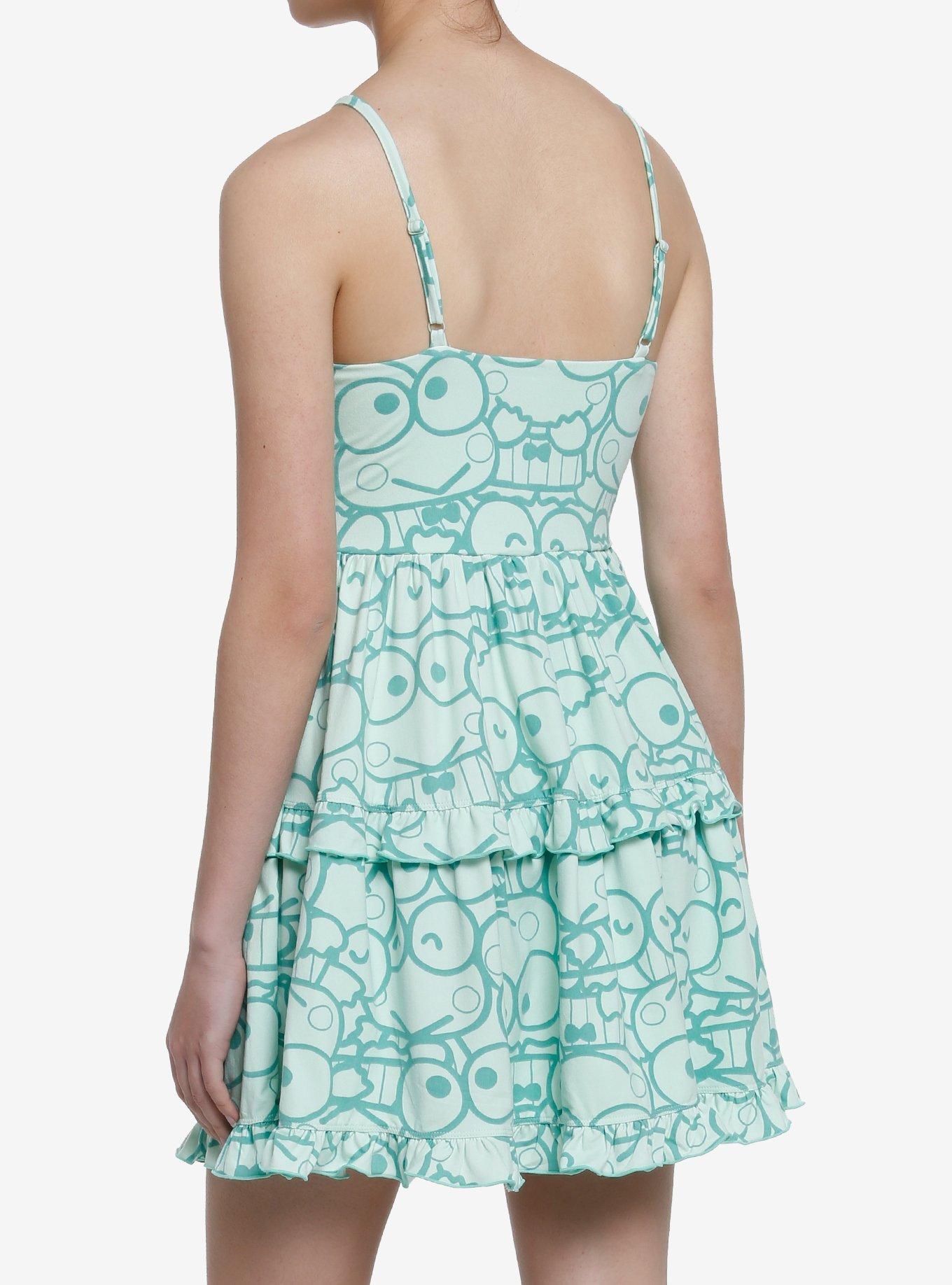 Keroppi Collage Ruffle Cami Dress, , hi-res