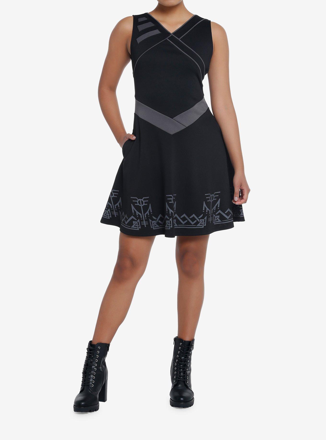 Her Universe Marvel Thor: Ragnarok Valkyrie Dress, BLACK, alternate