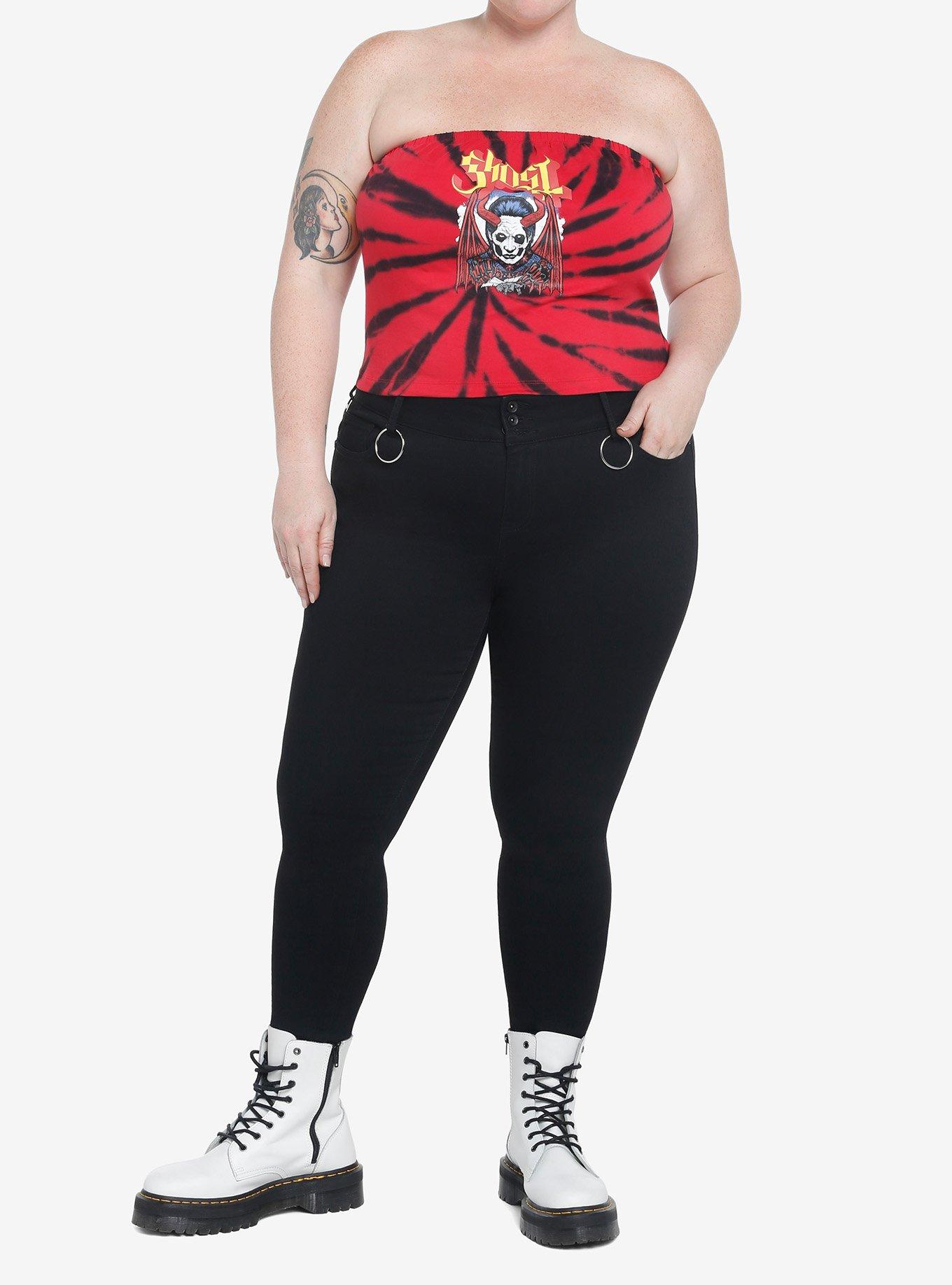 Ghost Cardinal Copia Demon Tie-Dye Girls Tube Top Plus Size, MULTI, alternate