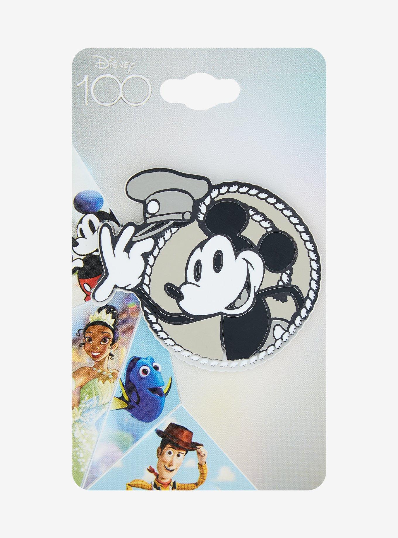 Disney Mickey Mouse Steamboat Willie Circle Portrait Enamel Pin - BoxLunch Exclusive, , alternate