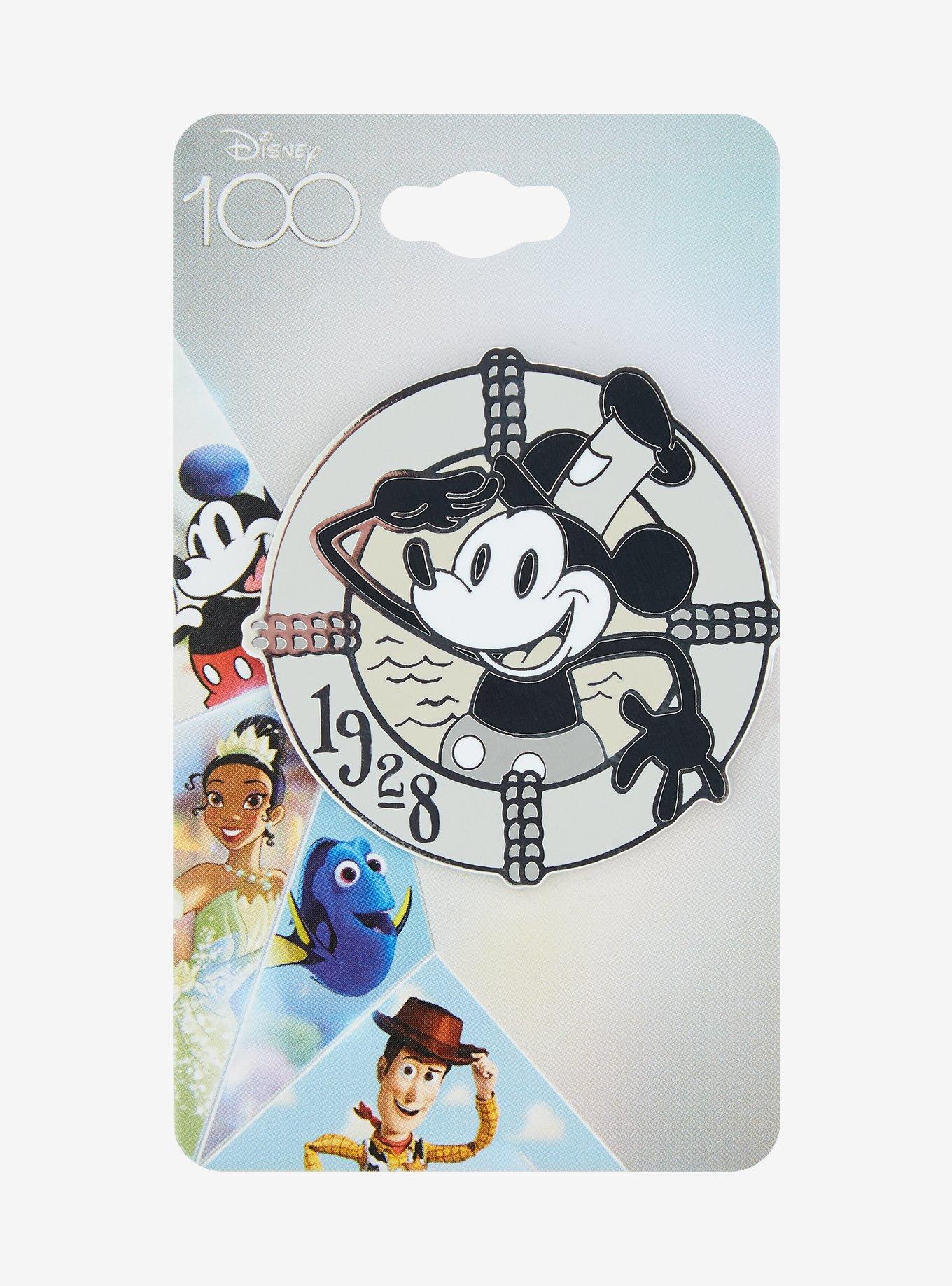 Disney Mickey Mouse Steamboat Willie 1928 Portrait Enamel Pin - BoxLunch Exclusive