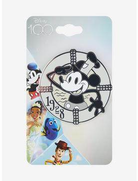 Disney Mickey Mouse Steamboat Willie 1928 Portrait Enamel Pin - BoxLunch Exclusive, , hi-res