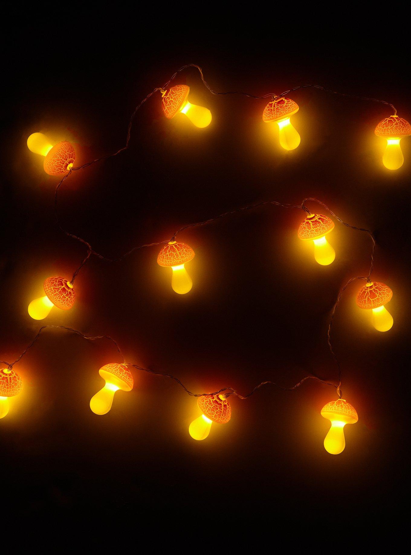 Pink Mushroom LED String Lights, , alternate