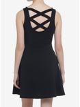 Cosmic Aura Black Strappy Back Dress, DEEP BLACK, alternate
