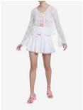 Sweet Society White Lace Tie-Front Shrug, CLOUD DANCER, alternate