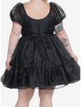 Thorn & Fable Black Organza Tiered Dress Plus Size, DEEP BLACK, alternate