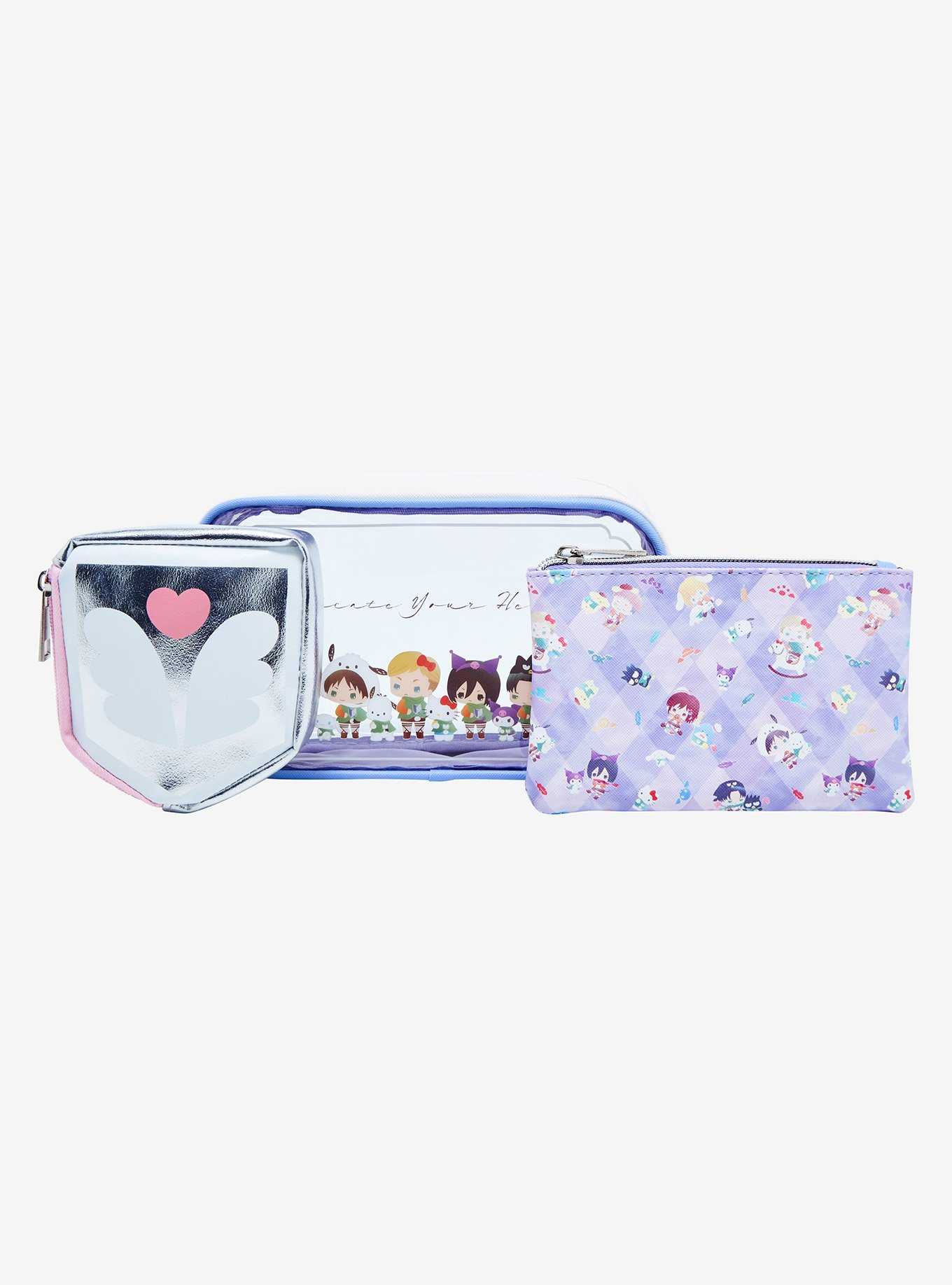 Sanrio Hello Kitty and Friends x Attack on Titan Deliver your Heart Cosmetic Bag Set - BoxLunch Exclusive, , hi-res