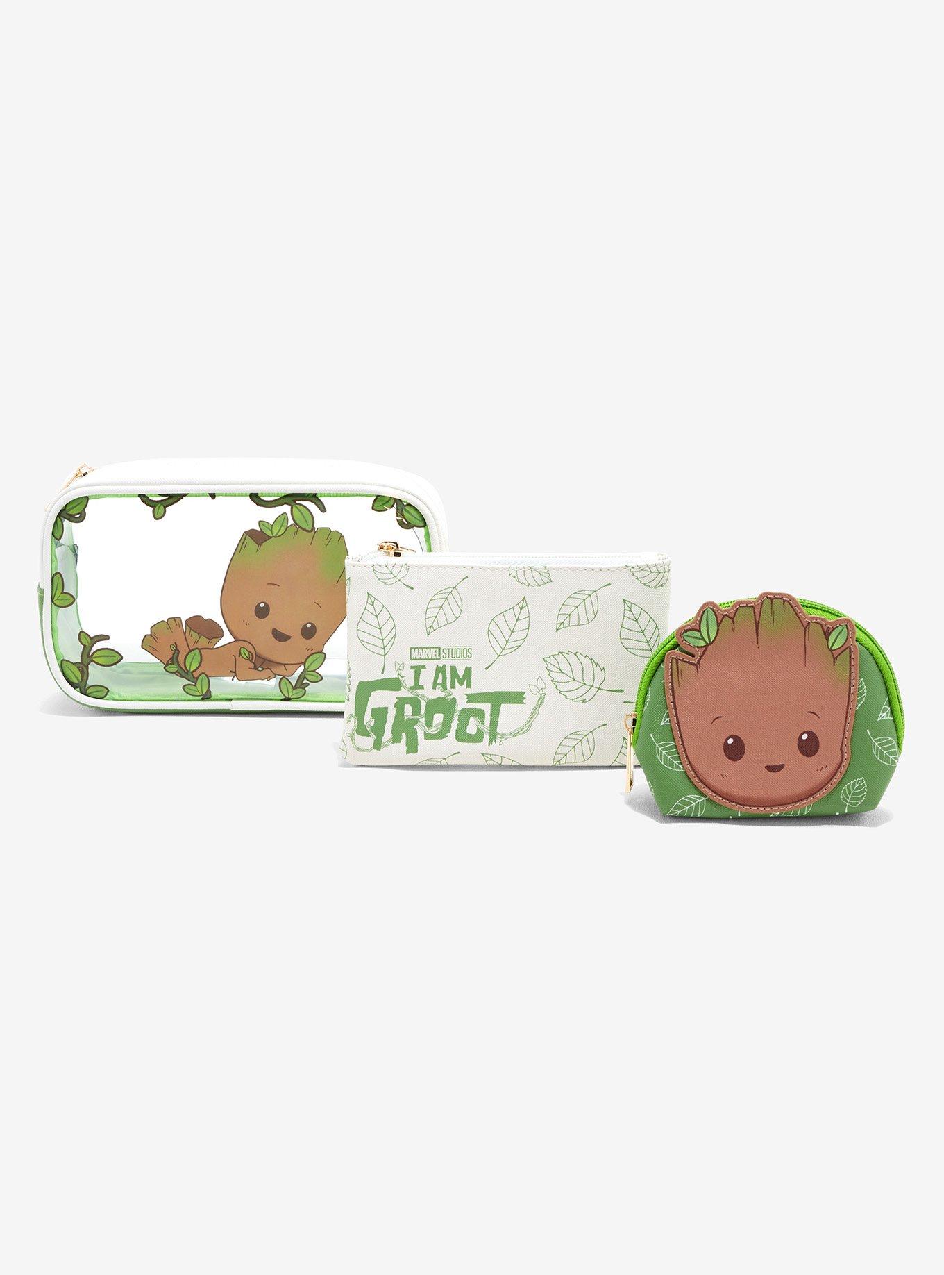 Marvel I Am Groot Chibi Groot Cosmetic Bag Set - BoxLunch Exclusive, , alternate