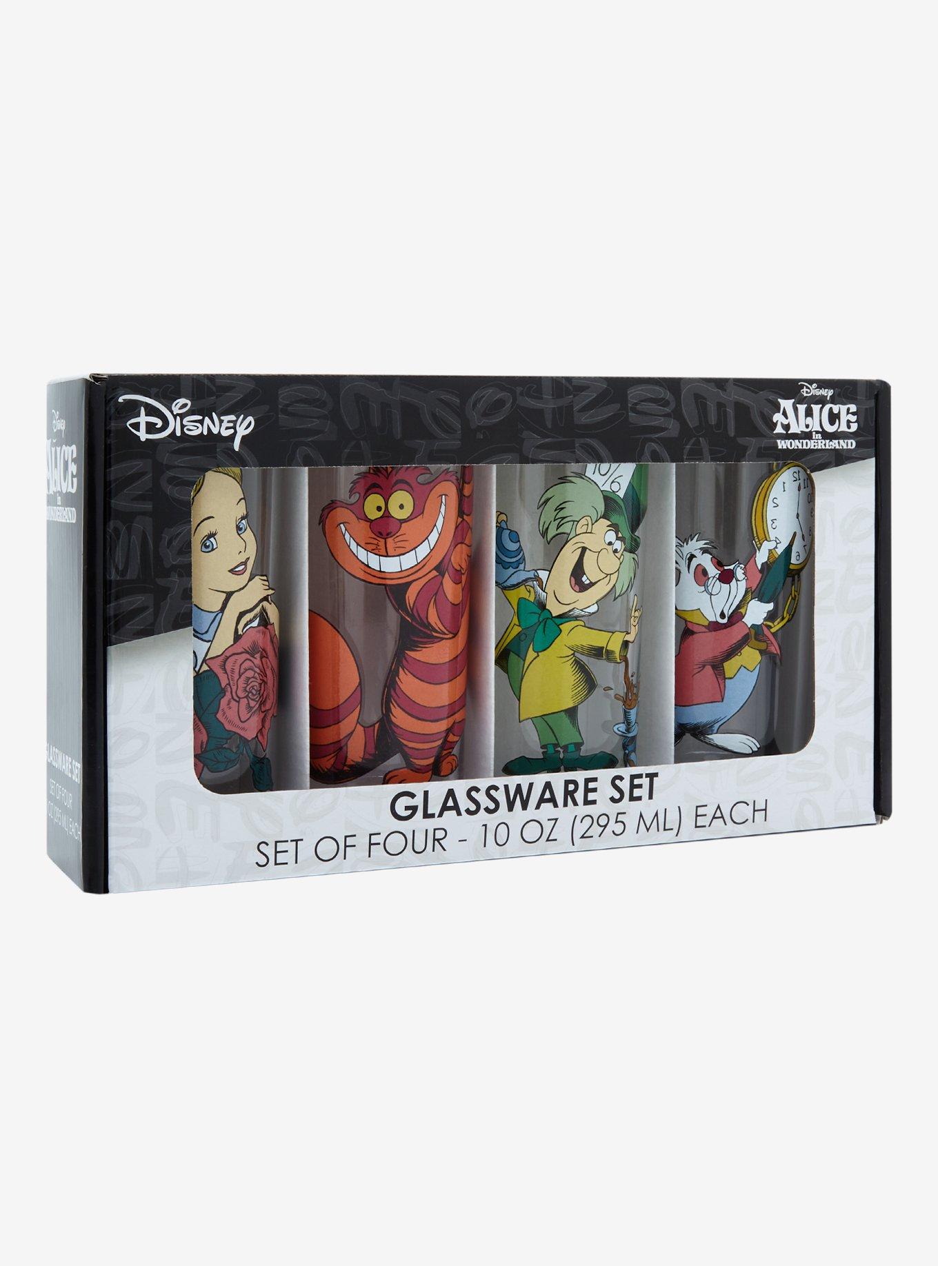 Disney Alice in Wonderland Floral Portraits Glass Set , , alternate