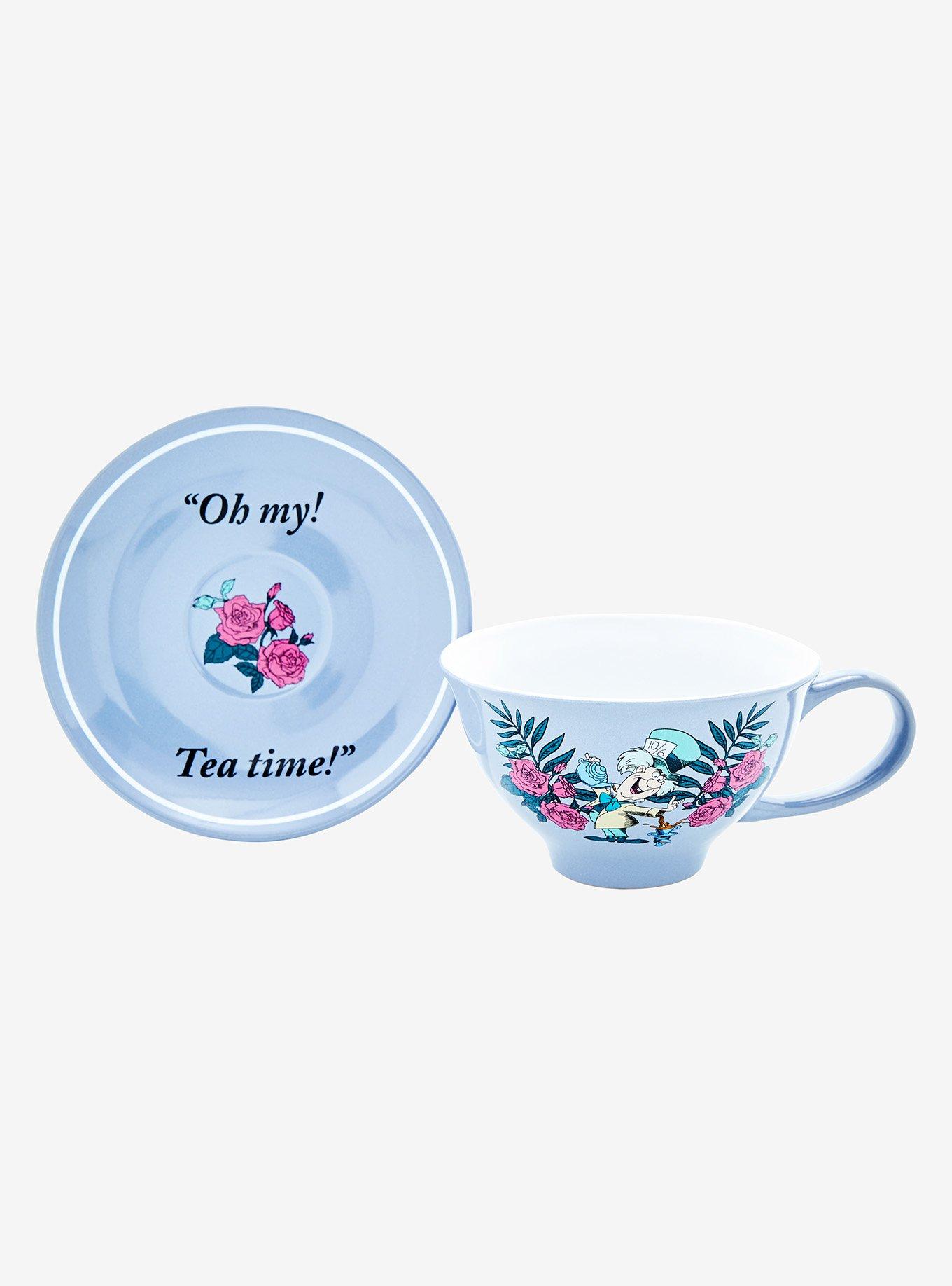 Disney Alice in Wonderland Mad Hatter Botanical Teacup & Saucer, , alternate