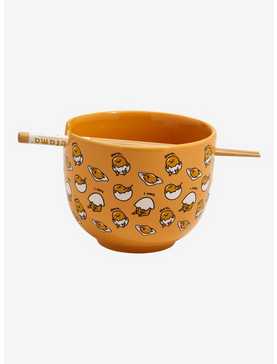 Sanrio Gudetama Allover Print Ramen Bowl with Chopsticks, , hi-res
