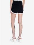 Black & White Lace Balloon Lounge Shorts, BLACK, alternate