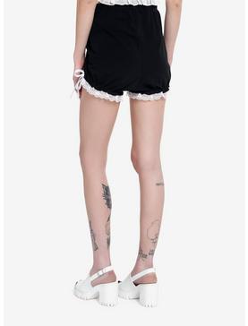 Black & White Lace Balloon Lounge Shorts, , hi-res