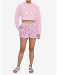Pink Gamer Cat Girls Lounge Shorts, PINK, alternate