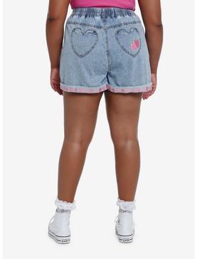 Sweet Society Strawberry Embroidered Mom Shorts Plus Size, , hi-res