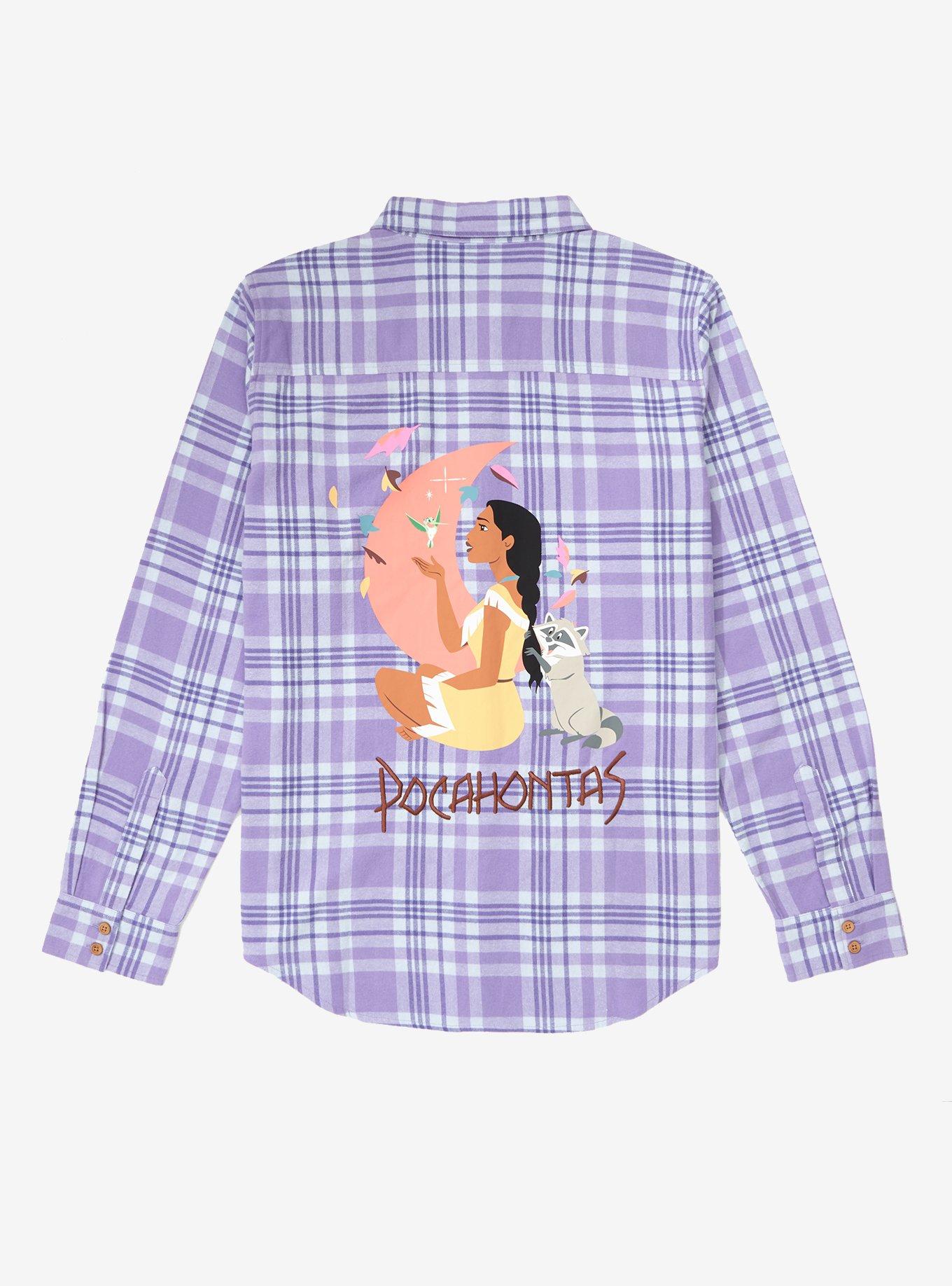 Our Universe Disney Pocahontas Characters Flannel, PLAID - PURPLE, alternate