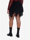 Cosmic Aura Black Hanky Hem Skirt Plus Size, BLACK, alternate