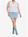 Sweet Society Pastel Hearts Fuzzy Girls Sweater Vest Plus Size, MULTI, alternate