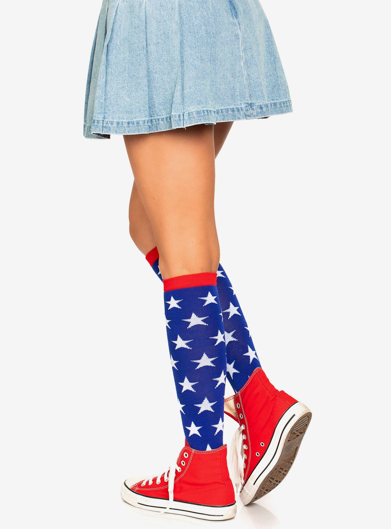 Star Knee High Socks, , alternate
