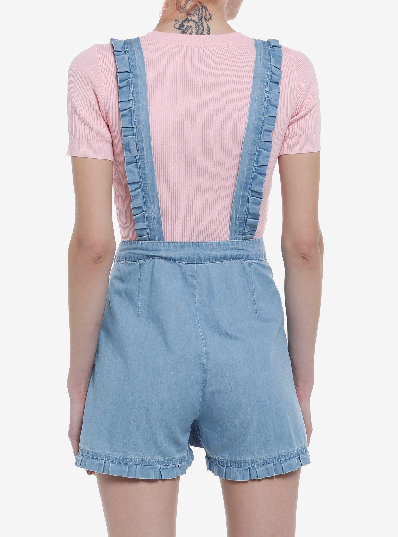 Disney Bambi Ruffle Denim Shortalls, MULTI, alternate