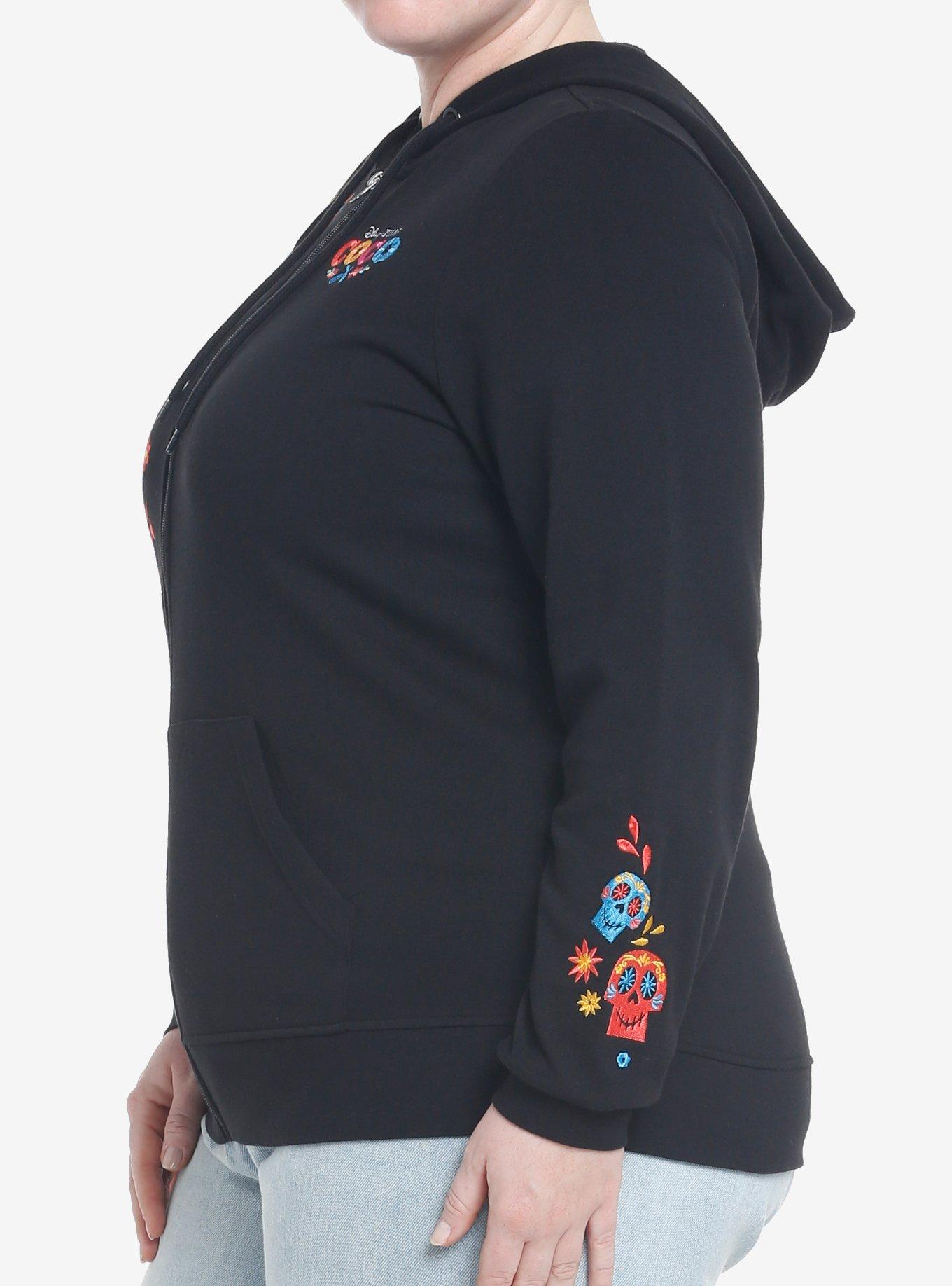 Her Universe Disney Pixar Coco Embroidered Hoodie Plus Size Her Universe Exclusive, BLACK, alternate