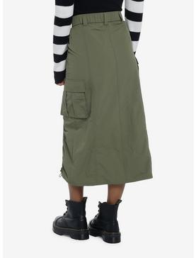 Olive Cargo Maxi Skirt, , hi-res
