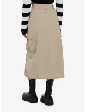 Khaki Cargo Maxi Skirt, , hi-res