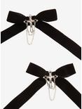 Cross Black Velvet Hair Bow Set, , alternate