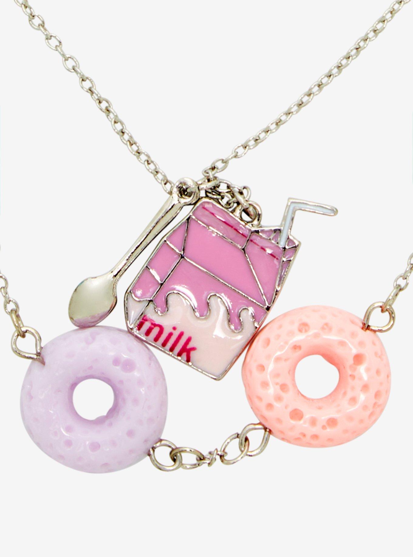 Colorful Cereal Milk Carton Necklace Set, , alternate