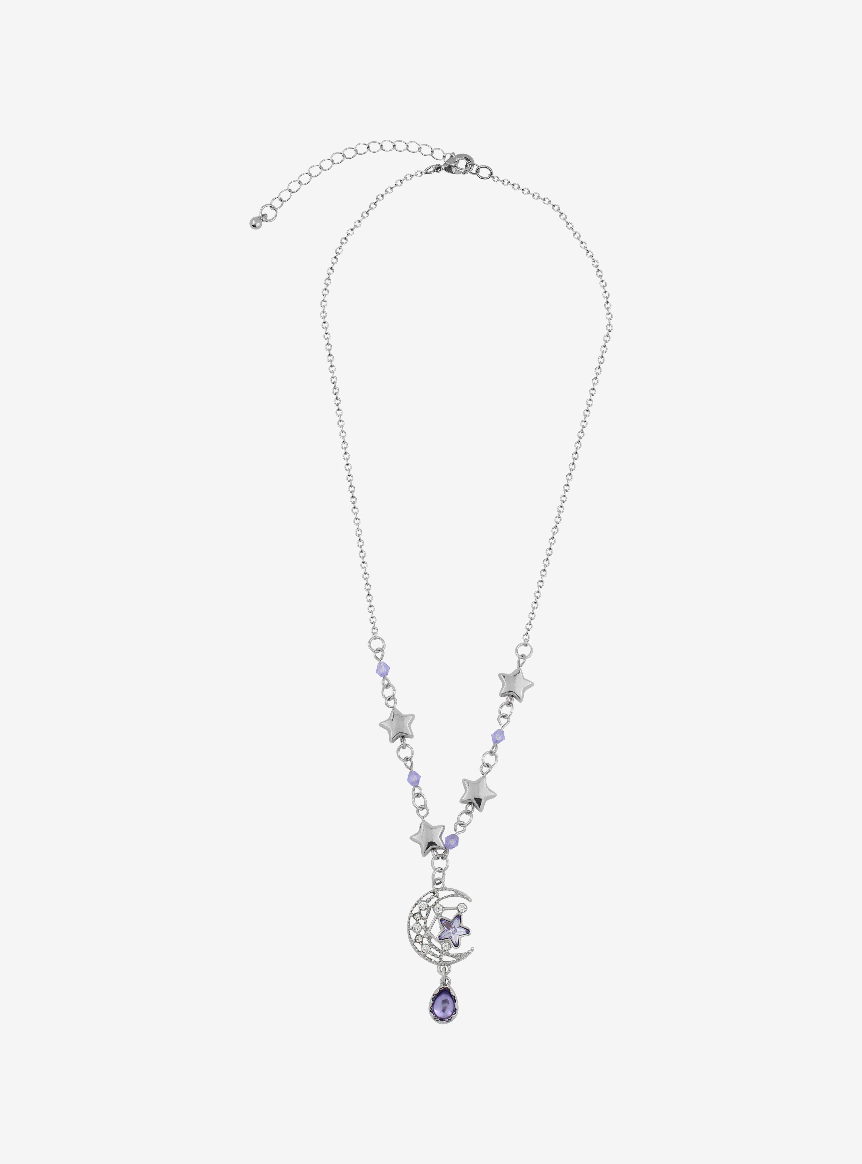 Celestial Moon Gem Necklace, , alternate